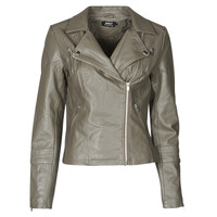 Clothing Women Leather jackets / Imitation leather Only ONLGEMMA Grey