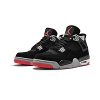 Shoes High top trainers Nike Air Jordan 4 Bred Black/Cement Grey-Summit White-Fire Red