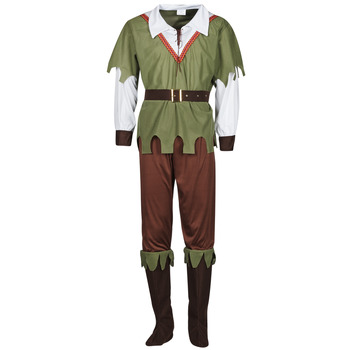 material Men Fancy Dress Fun Costumes COSTUME ADULTE FOREST HUNTER Multicolour
