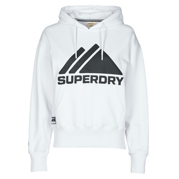 material Women sweaters Superdry MOUNTAIN SPORT MONO HOOD White