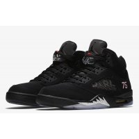 Shoes High top trainers Nike Air Jordan 5 x PSG Black Black/White-Challenge Red