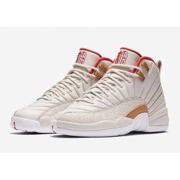 Shoes High top trainers Nike Air Jordan 12 CNY Off White/Peach Pink-Metallic Gold