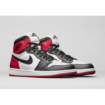 Shoes High top trainers Nike Air Jordan 1 High Black Toe Black/White-Varsity Red
