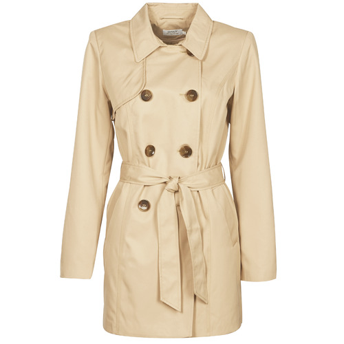 Only ONLVALERIE Beige - Fast delivery | Spartoo Europe ! - Clothing Trench  coats Women 55,00 €
