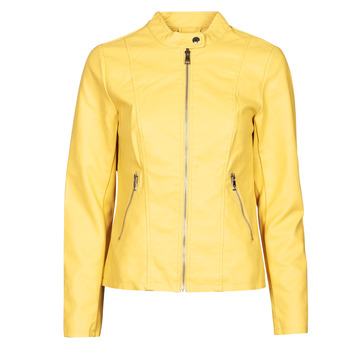 material Women Leather jackets / Imitation leather Only ONLMELISA Yellow
