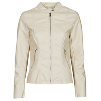 material Women Leather jackets / Imitation leather Only ONLMELISA Beige