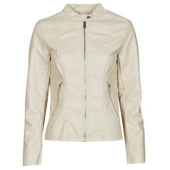 material Women Leather jackets / Imitation leather Only ONLMELISA Beige