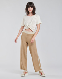 material Women cropped trousers Only ONLLILA Beige