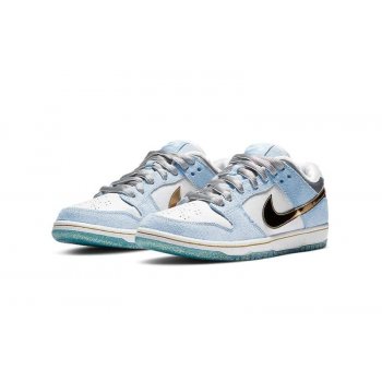 Shoes Low top trainers Nike Sb Dunk Low x Sean Cliver White/Psychic Blue/Metallic Gold