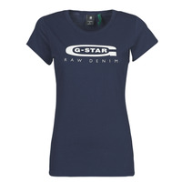 Clothing Women short-sleeved t-shirts G-Star Raw GRAPHIC 20 SLIM Blue