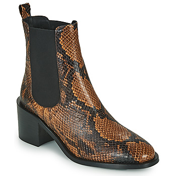 Shoes Women Mid boots JB Martin ADELE Veal / Python / Black