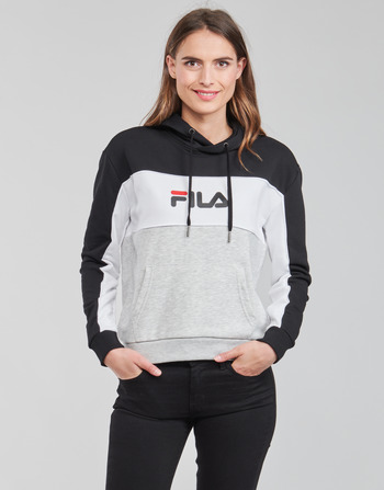 Clothing Women sweaters Fila AQILA HOODY Grey / White / Black