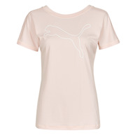 material Women short-sleeved t-shirts Puma TRAIN FAVORITE JERSEY CAT TEE Pink