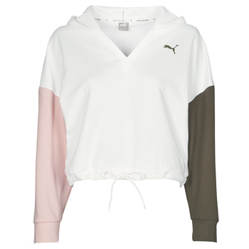 material Women sweaters Puma MODERN SPORT HOODIE White / Multicolour