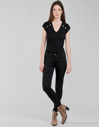 material Women 5-pocket trousers Morgan PETRA Black