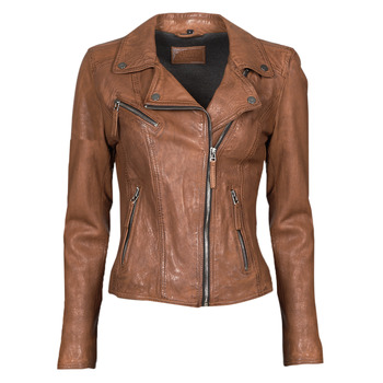 material Women Leather jackets / Imitation leather Oakwood CLIPS 6 Brown