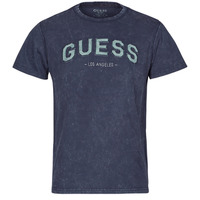 material Men short-sleeved t-shirts Guess GUESS COLLEGE CN SS TEE Marine