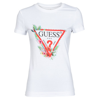 Clothing Women short-sleeved t-shirts Guess SS CN NORA TEE White