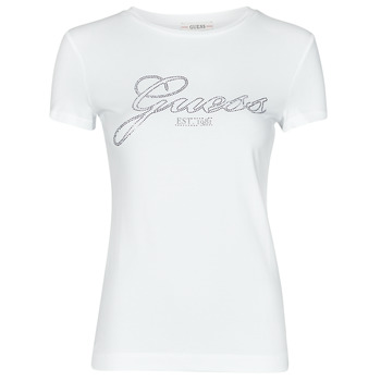 material Women short-sleeved t-shirts Guess SS CN SELINA TEE White