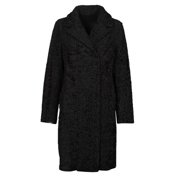material Women coats Guess MANUELA REVERSIBLE COAT Black
