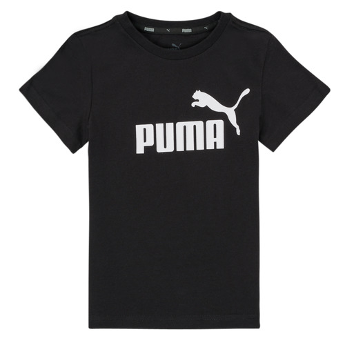 Clothing TEE ESSENTIAL t-shirts LOGO € Fast delivery Child short-sleeved ! Black - Puma | Spartoo - 21,00 Europe
