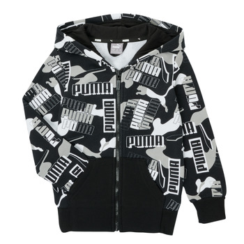 Clothing Boy sweaters Puma ALPHA AOP FZ Black