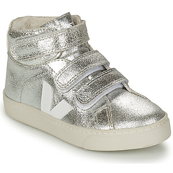 Shoes Girl High top trainers Veja SMALL ESPLAR MID FUR Silver / White