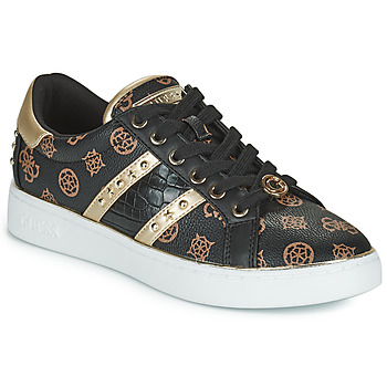 Shoes Women Low top trainers Guess BEVLEE Black / Gold