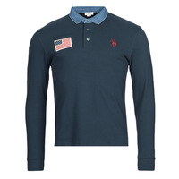 Clothing Men long-sleeved polo shirts U.S Polo Assn. RYAN 47773 CHFD Marine