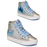 Shoes Girl High top trainers Geox KALISPERA Silver / Blue