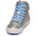 Shoes Girl High top trainers Geox KALISPERA Silver / Blue