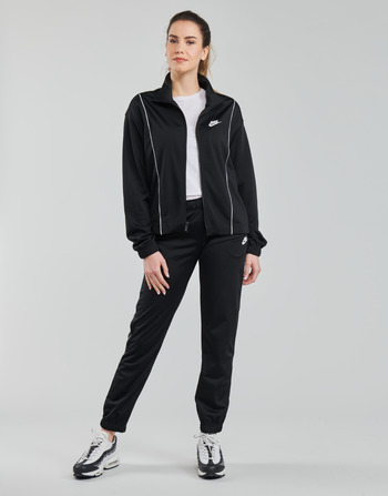 material Women Tracksuits Nike W NSW ESSNTL PQE TRK SUIT Black / White