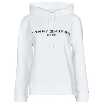 Clothing Women sweaters Tommy Hilfiger HERITAGE HILFIGER HOODIE LS White