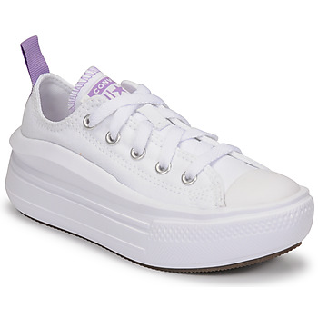 Shoes Girl Low top trainers Converse CHUCK TAYLOR ALL STAR MOVE CANVAS OX White / Pink