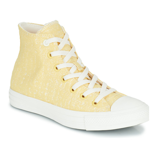 Shoes Women High top trainers Converse CHUCK TAYLOR ALL STAR HYBRID TEXTURE HI Yellow
