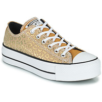 Shoes Women Low top trainers Converse CHUCK TAYLOR ALL STAR LIFT AUTHENTIC GLAM OX Gold / White