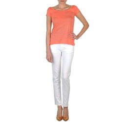 material Women slim jeans Calvin Klein Jeans JEAN BLANC BORDURE ARGENTEE White
