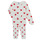 Clothing Girl Sleepsuits Petit Bateau CASSANDRE White / Red