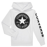 material Boy sweaters Converse SIGNATURE CHUCK PATCH PULLOVER HOODIE White