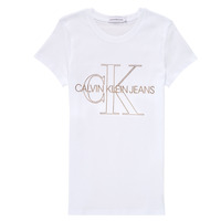 Clothing Girl short-sleeved t-shirts Calvin Klein Jeans TIZIE White