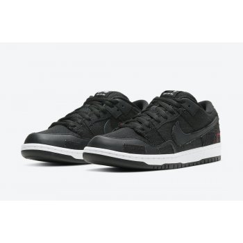Shoes Low top trainers Nike SB Dunk Low Washed Youth Black/University Red-White-Black