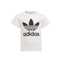 material Children short-sleeved t-shirts adidas Originals FLORE White