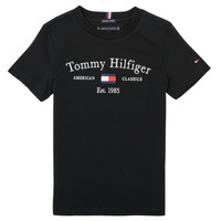 material Boy short-sleeved t-shirts Tommy Hilfiger YASSINE Black