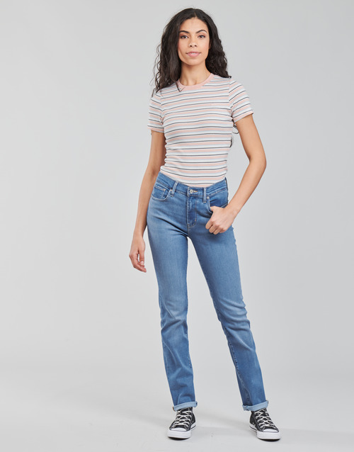 Levi's 724 HIGH RISE STRAIGHT Blue - Fast delivery | Spartoo Europe ! -  Clothing straight jeans Women 123,20 €