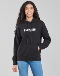 material Women sweaters Levi's GRAPHIC STANDARD HOODIE Black