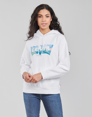 Clothing Women sweaters Levi's GRAPHIC STANDARD HOODIE White