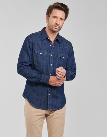 material Men long-sleeved shirts Levi's BARSTOW WESTERN STANDARD Blue