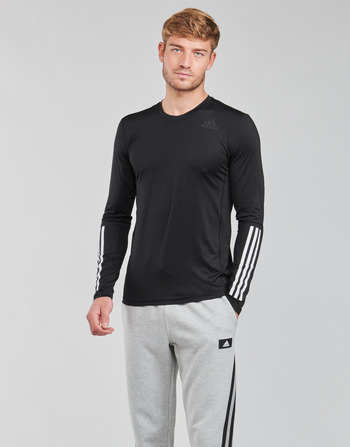 material Men Long sleeved shirts adidas Performance TF LS FT 3S Black