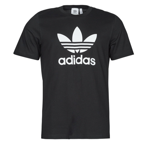 adidas TREFOIL T-SHIRT Black - Fast | Spartoo Europe ! - Clothing short-sleeved t-shirts Men