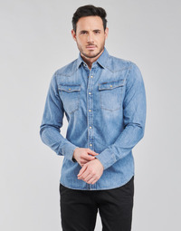 material Men long-sleeved shirts G-Star Raw 3301 SLIM SHIRT LS Blue